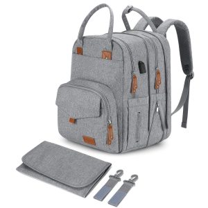 Bably Baby Large Capacity Diaper Bag Backpack - Perfect for Heavy Packers