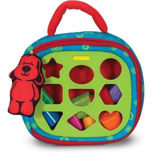 Melissa & Doug Take-Along Shape Sorter Baby and Toddler Toy
