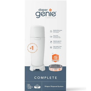Diaper Genie Complete Diaper Pail (White) with Antimicrobial Odor Control