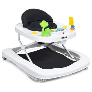 Infans Foldable Baby Walker: Non-Slip Stair Pads