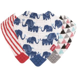 The Nuby Reversible 100% Natural Cotton Teething Bib