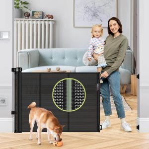 HEELALBABY Tall Retractable Mesh Baby Gate